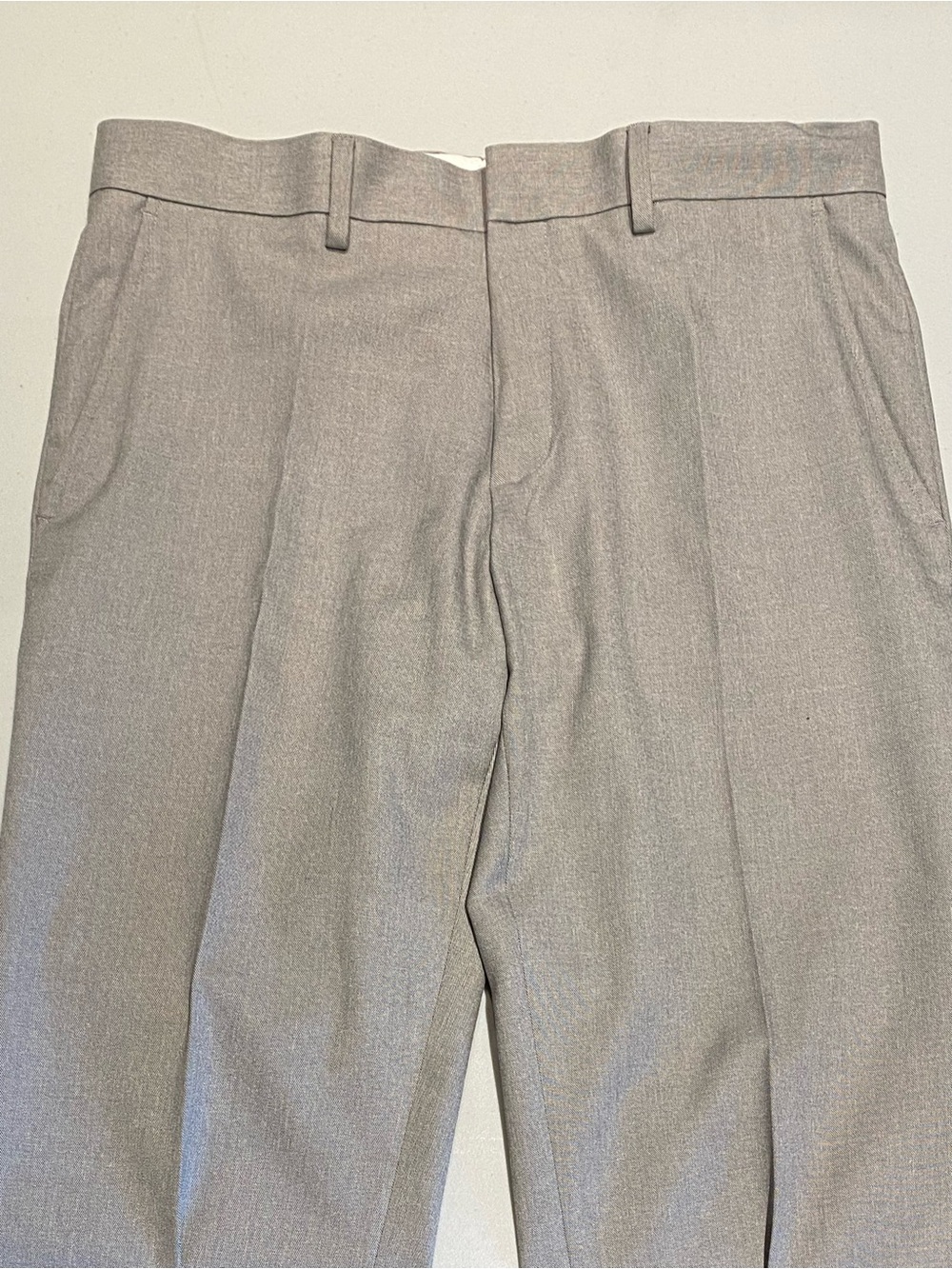 Kenneth Cole Reaction Men's Modern-Fit Stretch Dress Pant, Oatmeal Gray, 32x30 - Picture 7 of 9